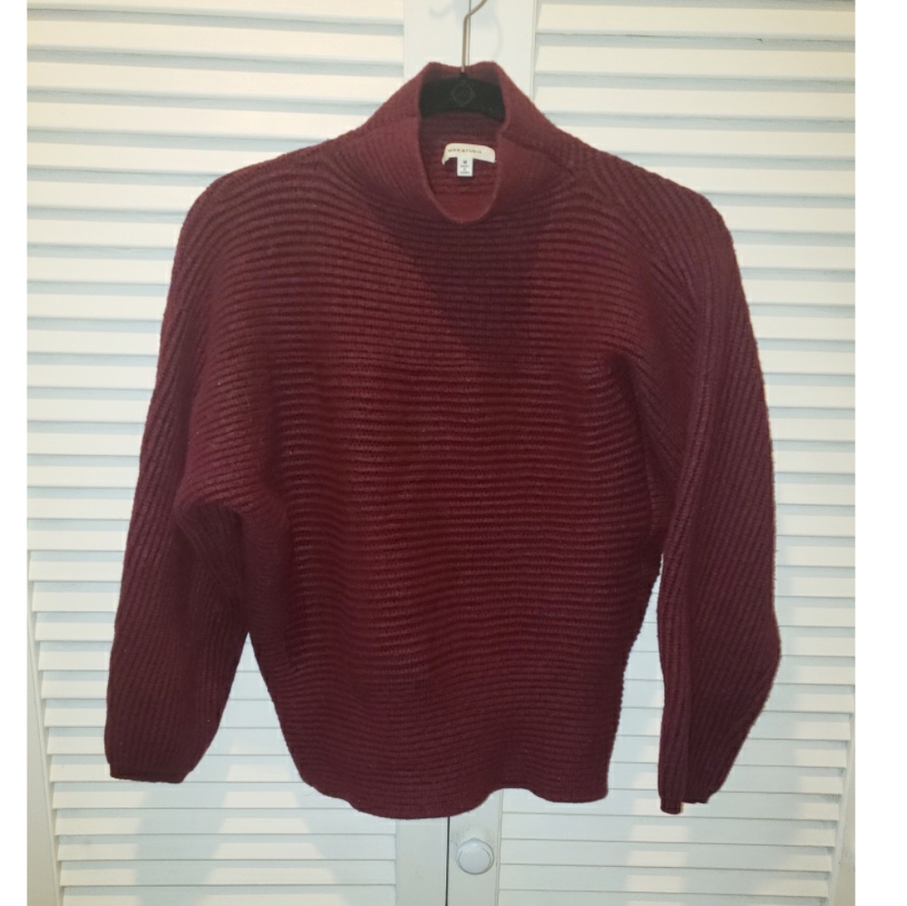 Max Studios Marled Mock Neck Sweater